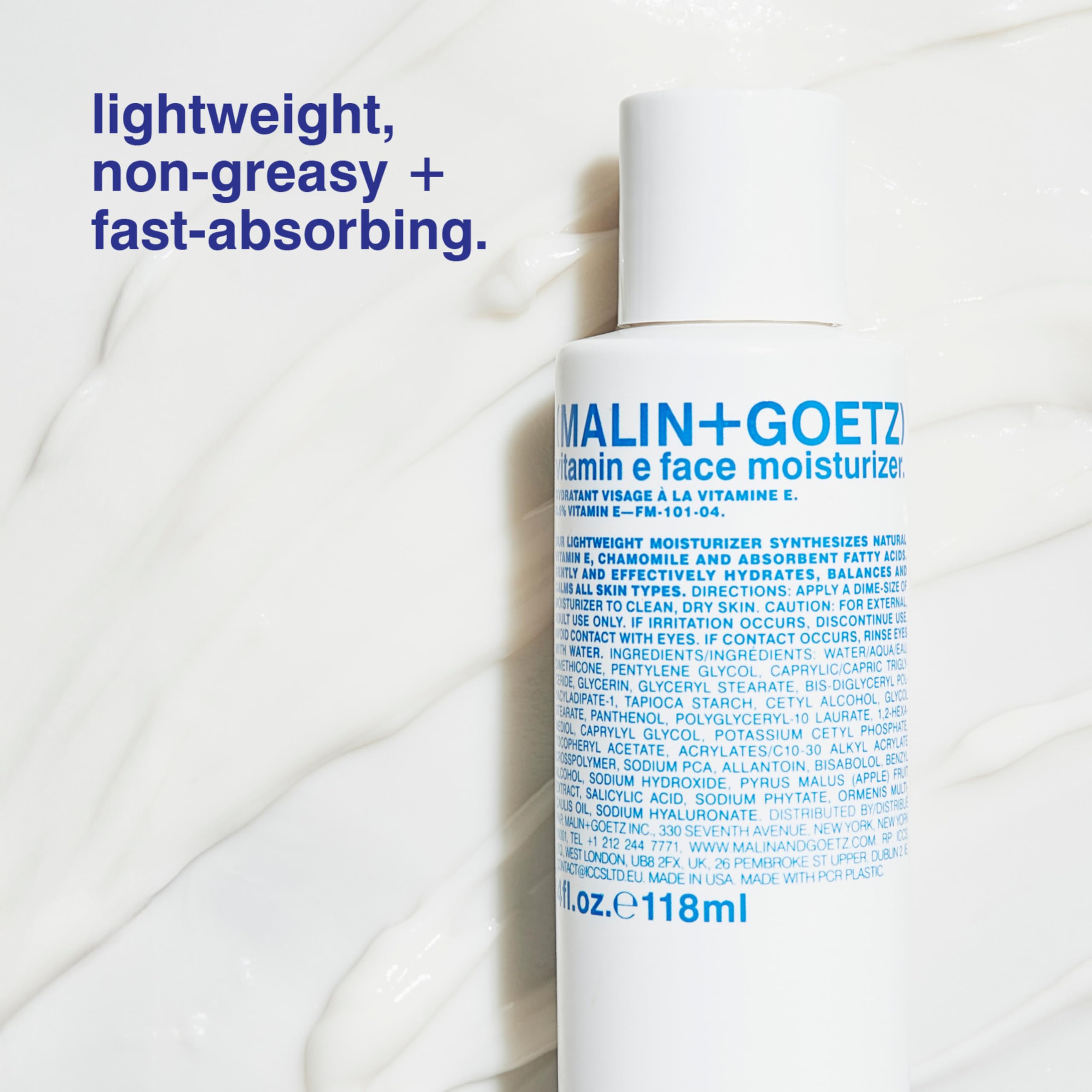 MALIN + GOETZ Vitamin E Face Moisturizer (118 ml) : Amazon.es: Belleza